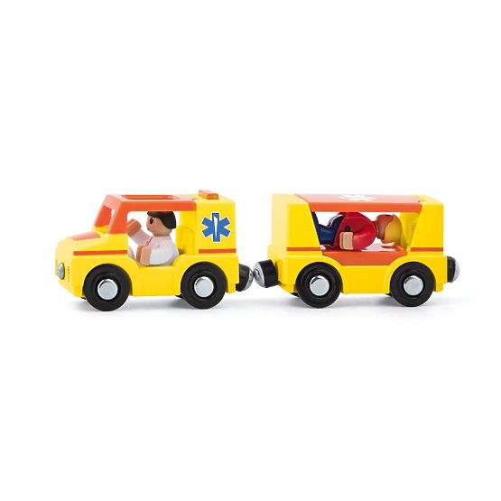 Ambulance avec remorque et figurines