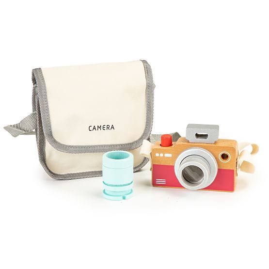 Appareil photo en bois pour enfants avec un kaléidoscope