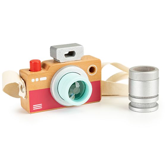 Appareil photo en bois pour enfants avec un kaléidoscope