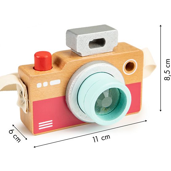 Appareil photo en bois pour enfants avec un kaléidoscope