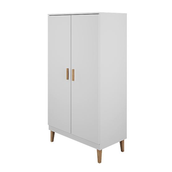 Garde-robe 2 portes KUBI - blanche