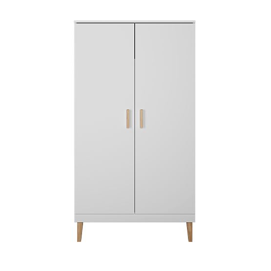 Garde-robe 2 portes KUBI - blanche