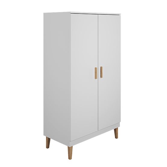 Garde-robe 2 portes KUBI - blanche