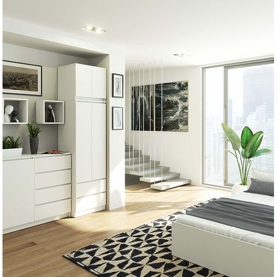 ARMOIRE AVEC RALLONGE S60 2D 2SZ CLP PK BLANCHE