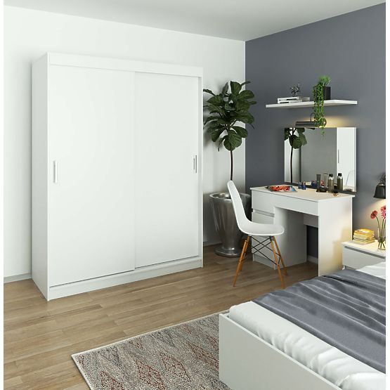 ARMOIRE COULISSANTE 150 cm CLP MONO BLANCHE