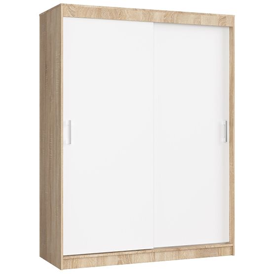 ARMOIRE COULISSANTE 150 cm CLP MONO SONOMA/BLANC