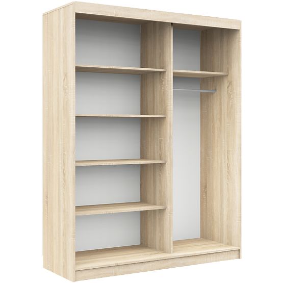 ARMOIRE COULISSANTE 150 cm CLP MONO SONOMA/BLANC