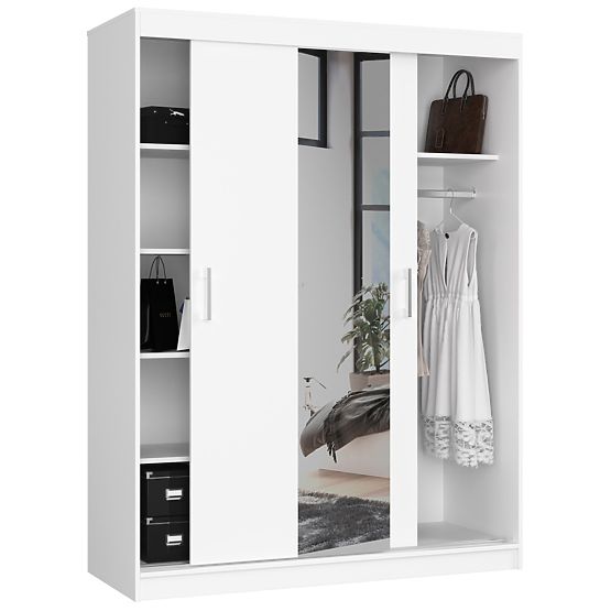 ARMOIRE COULISSANTE 150cm CLP BLANCHE