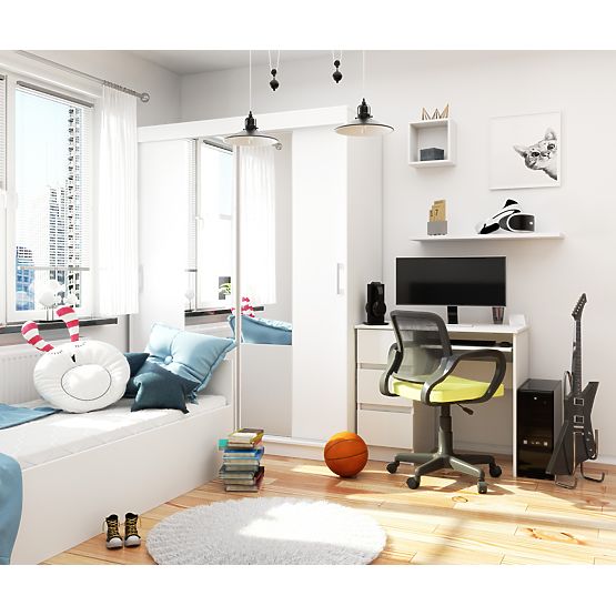 ARMOIRE COULISSANTE 150cm CLP BLANCHE