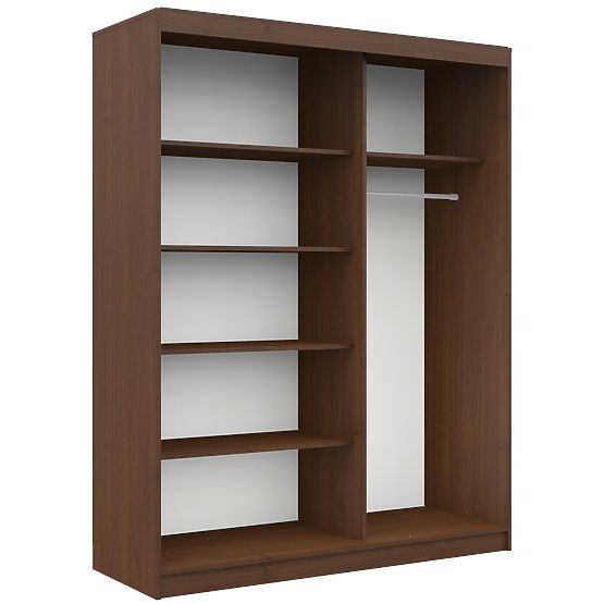 ARMOIRE COULISSANTE 150cm CLP WENGE / BLANC