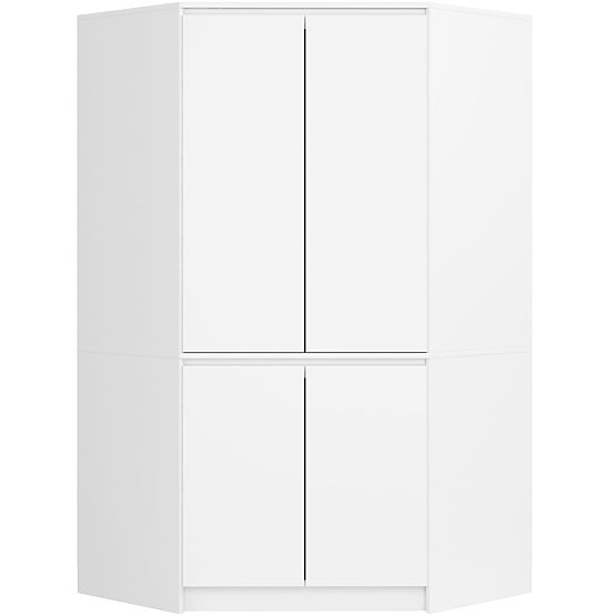 ARMOIRE D'ANGLE S100 4D CLP BLANCHE