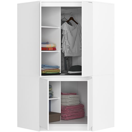 ARMOIRE D'ANGLE S100 4D CLP BLANCHE