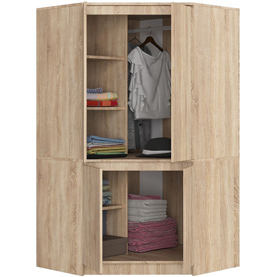 ARMOIRE D'ANGLE S100 4D CLP CHÊNE SONOMA