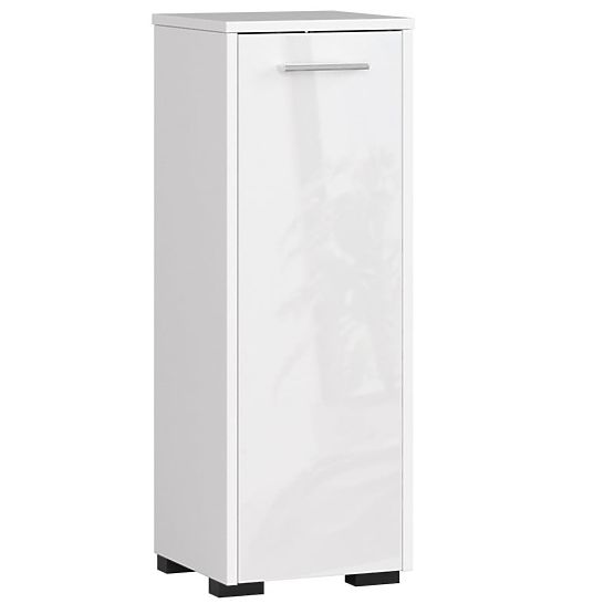 ARMOIRE DE SALLE DE BAIN DEBOUT FIN S30 1D BLANC BRILLANT