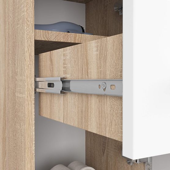 ARMOIRE DE SALLE DE BAIN FIN COLONNE 30 2D 1SZ 85cm PK CHÊNE SONOMA / BLANC