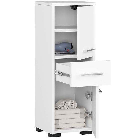 ARMOIRE DE SALLE DE BAIN FIN COLONNE 30 2D 1T 85cm PK BLANCHE