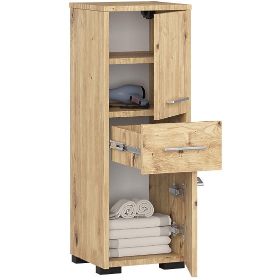 ARMOIRE DE SALLE DE BAIN FIN COLONNE 30 2D 1T 85cm PK CHÊNE ARTISAN