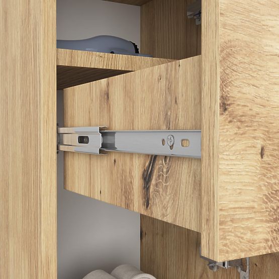 ARMOIRE DE SALLE DE BAIN FIN COLONNE 30 2D 1T 85cm PK CHÊNE ARTISAN