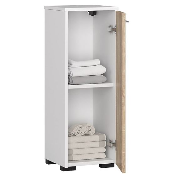 ARMOIRE DE SALLE DE BAIN FIN S30 1D BLANC / SONOMA