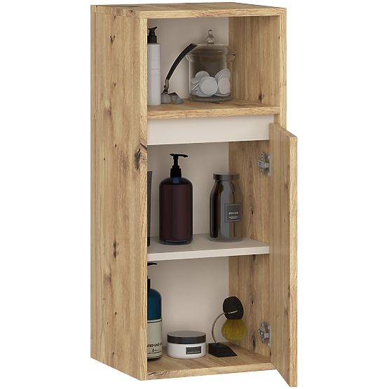 ARMOIRE DE SALLE DE BAIN SUSPENDUE VAMI W35 1D 1W CHÊNE ARTISAN / CACHEMIRE