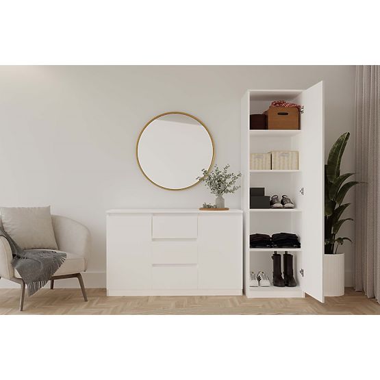 Armoire Malwa SD-50 avec Miroir BLANCHE