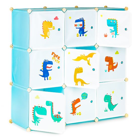 Armoire modulaire pour enfants avec 9 étagères