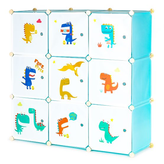 Armoire modulaire pour enfants avec 9 étagères