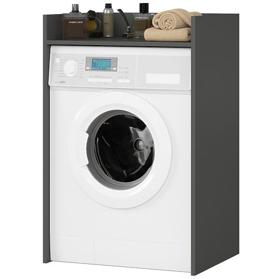 ARMOIRE POUR MACHINE À LAVER FIN GRIS GRAPHITE