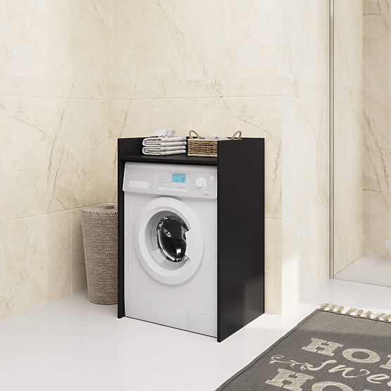 ARMOIRE POUR MACHINE À LAVER FIN NOIR