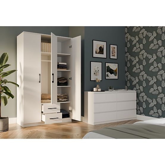 Armoire Romana 120 BLANC Sans Miroir