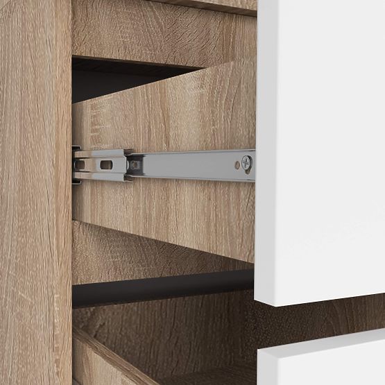 ARMOIRE S90 2D 2SZ 2 MIROIRS CLP PK SONOMA / BLANC