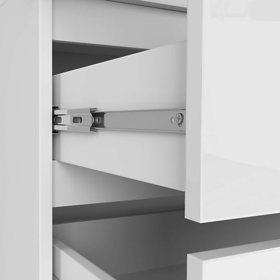 ARMOIRE S90 2D 2SZ CLP PK BLANC BRILLANT