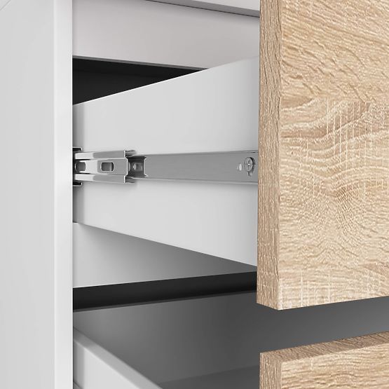 ARMOIRE S90 2D 2SZ CLP PK BLANC / SONOMA
