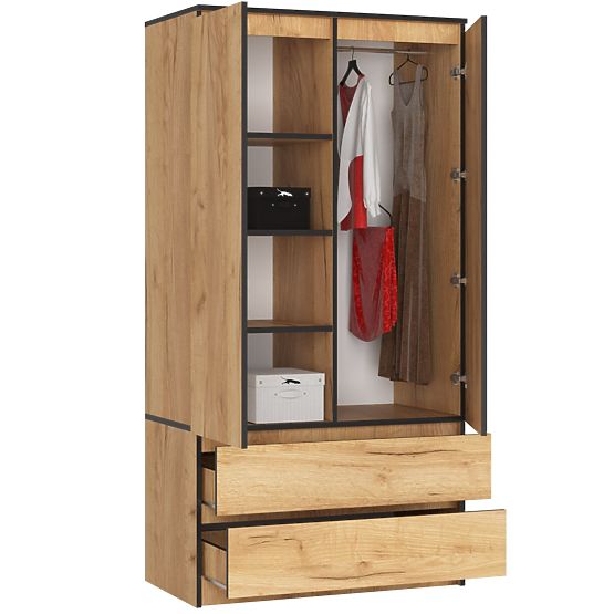 ARMOIRE S90 2D 2SZ CLP PK CRAFT