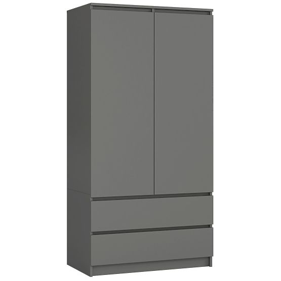 ARMOIRE S90 2D 2SZ CLP PK GRIS GRAPHITE