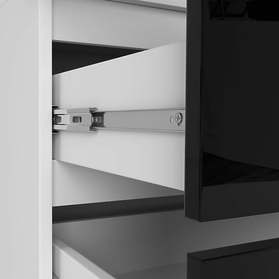 ARMOIRE S90 2D 2SZ CLP PK NOIR BRILLANT