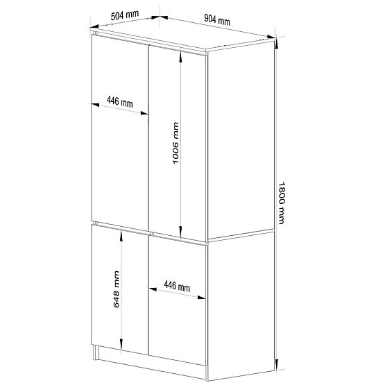 ARMOIRE S90 4D CLP CRAFT