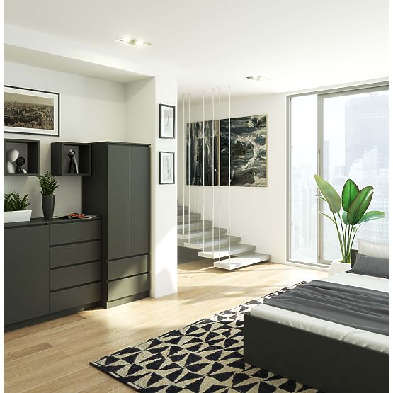 ARMOIRE STAR S60 2D 2SZ PK GRIS GRAPHITE