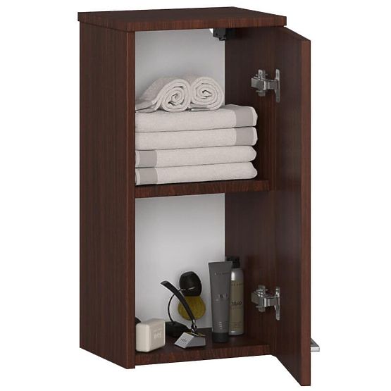 ARMOIRE SUSPENDUE SALLE DE BAIN FIN W30 1D WENGE