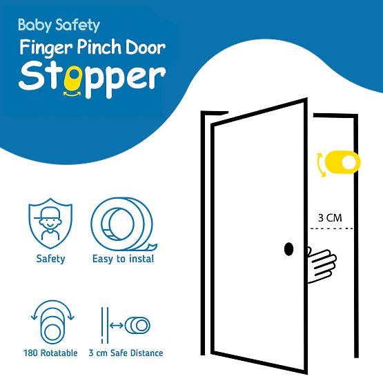 Arrêt de porte rotatif SIPO - 2 pièces