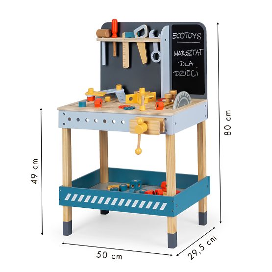Atelier en bois avec outils - 47 pcs ECOTOYS