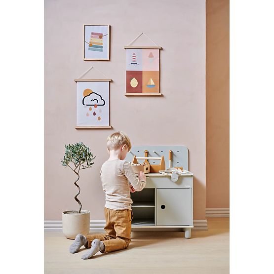 Atelier en bois nordique - gris