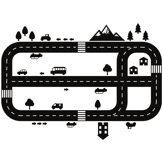 Autocollant au sol - Autoroute