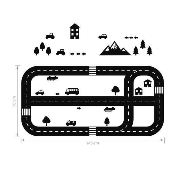 Autocollant au sol - Autoroute