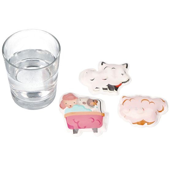 Autocollants de bain avec animaux changeant de couleur