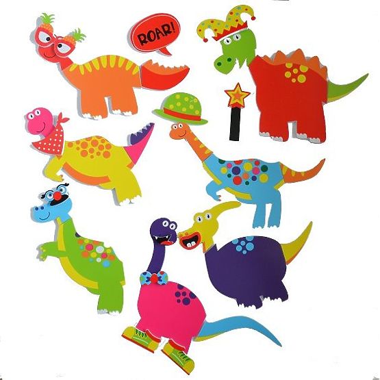 Autocollants de bain Dinosaures fous