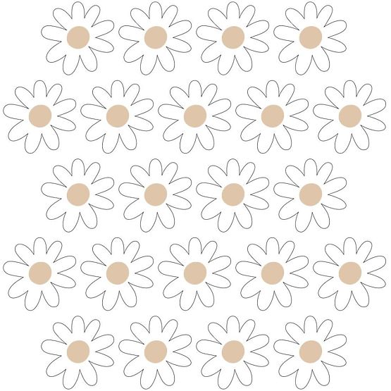 Autocollants muraux - marguerites 22 pcs
