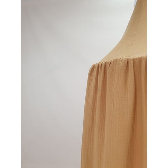 Ciel de lit en mousseline - couleur moutarde