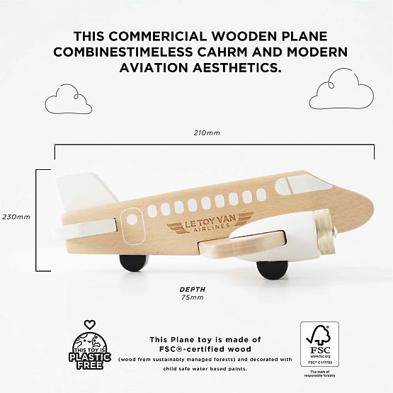 Avion en bois Le Toy Van