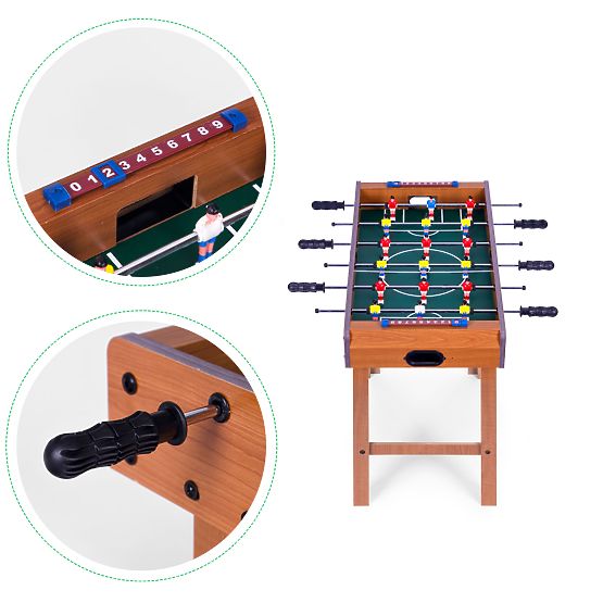 Baby-foot en bois 69x35,5 cm jeu de table ECOTOYS